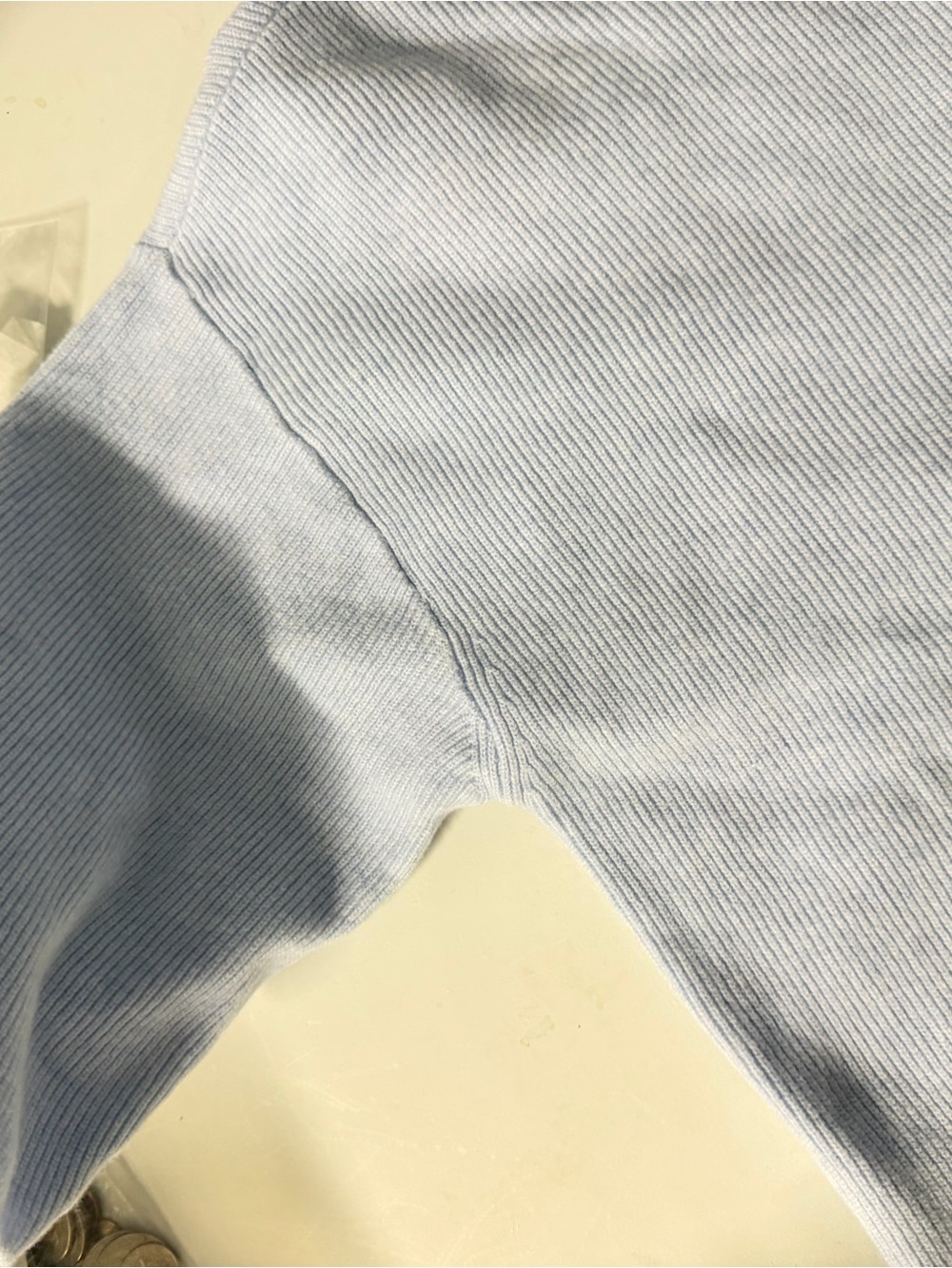 wild fable Pale Blue Ribbed Crewneck Top size small